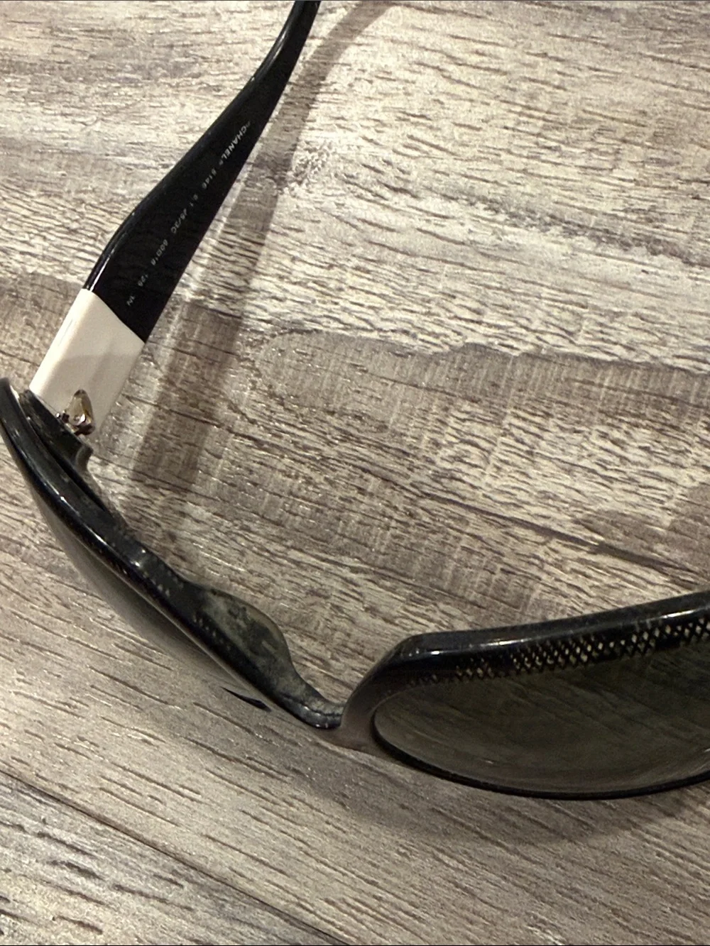 CHANEL 5146 Black White Lace CC Oversized Sunglasses 25/3C Made in Italy